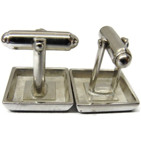 Tradition Silver Tone Cufflink Matching Tie Set Formal Wedding Tux Vintage IOB - Picture 15 of 16